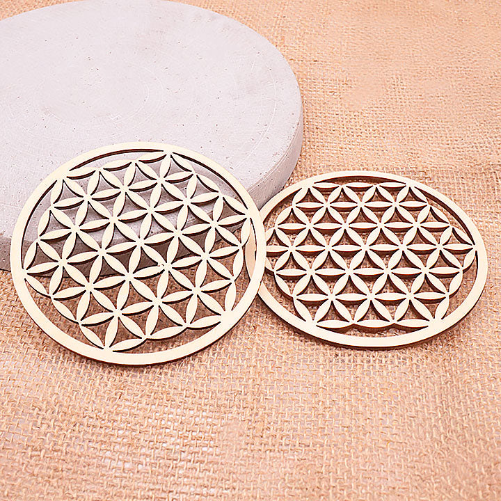 Plaque Bois Fleur de Vie | Boutique Ésotérique - La Boutique Ô Mystères