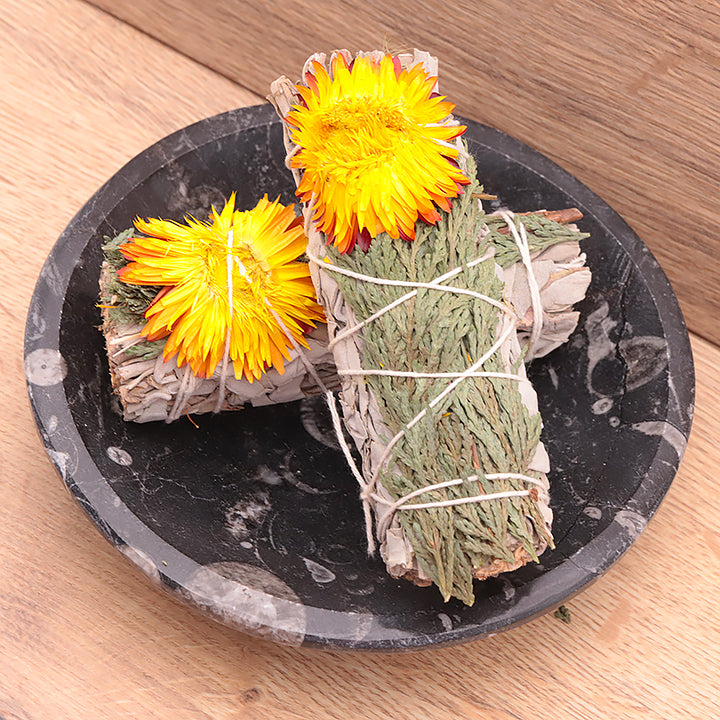 Sauge Blanche, Fleur de Paille & Cèdre | Boutique Ésotérique - La Boutique Ô Mystères