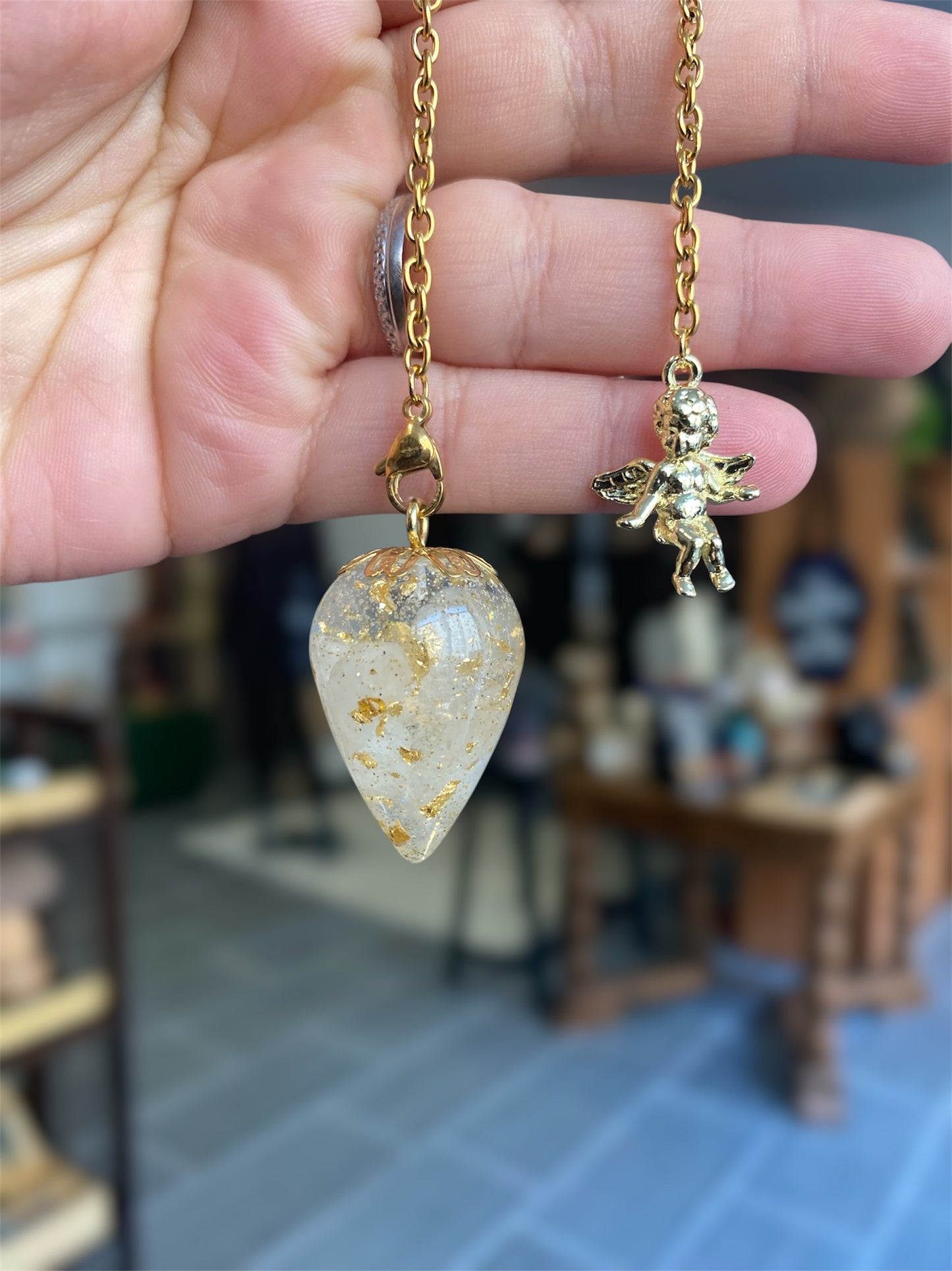 Pendule Cristal de Roche & Résine | Boutique Ésotérique - La Boutique Ô Mystères