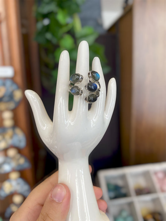 Bague Labradorite Réglable Argent 925 | Boutique Ésotérique - La Boutique Ô Mystères