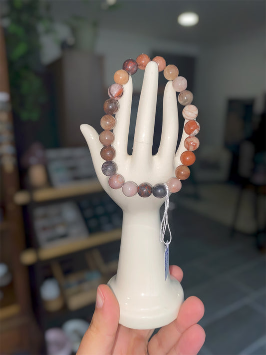 Bracelet Bois Fossile 8 mm Naturel | Boutique Ésotérique - La Boutique Ô Mystères
