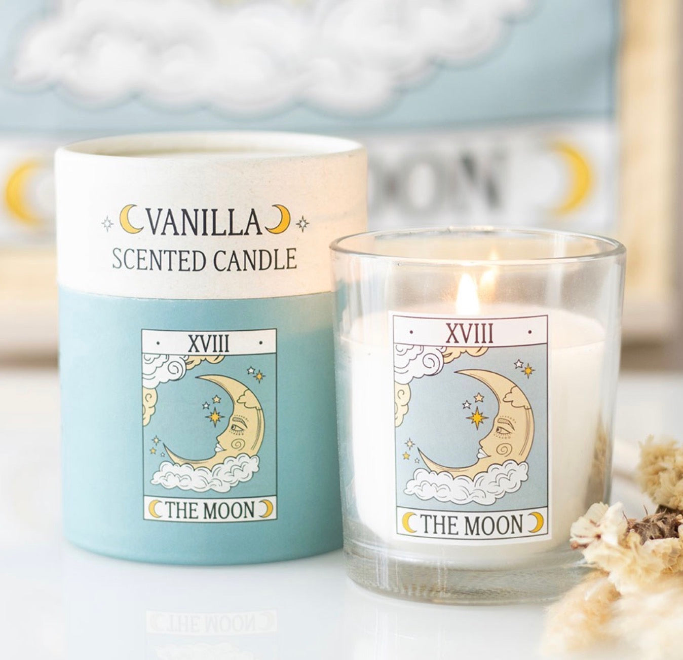 Bougie Vintage Tarot « The Moon » | Boutique Ésotérique - La Boutique Ô Mystères