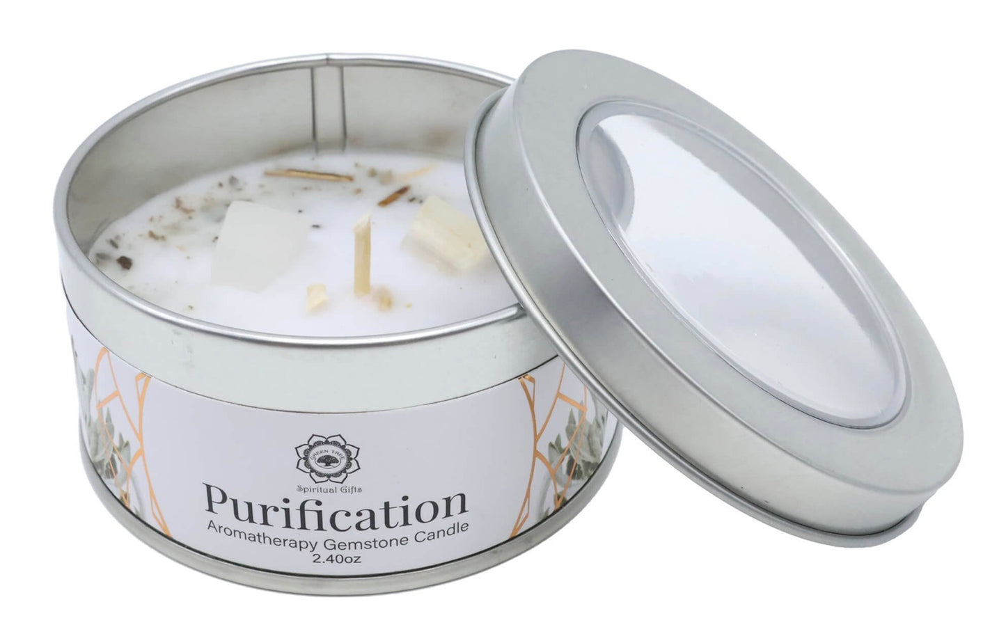 Bougie avec Minéraux Green Tree « Purification » | Boutique Ésotérique - La Boutique Ô Mystères