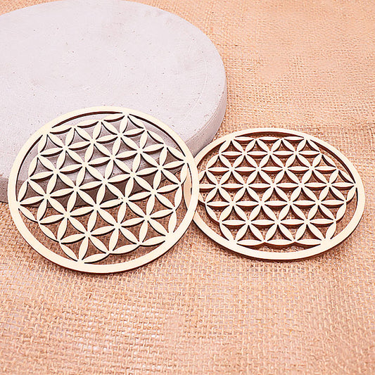 Plaque Bois Fleur de Vie | Boutique Ésotérique - La Boutique Ô Mystères