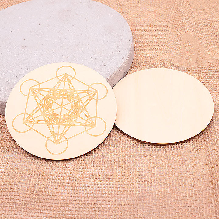 Plaque bois Cube de Metatron | Boutique Ésotérique - La Boutique Ô Mystères