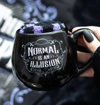 Ensemble Tasse & Chaussettes « Normal is an Illusion » | Boutique Ésotérique - La Boutique Ô Mystères