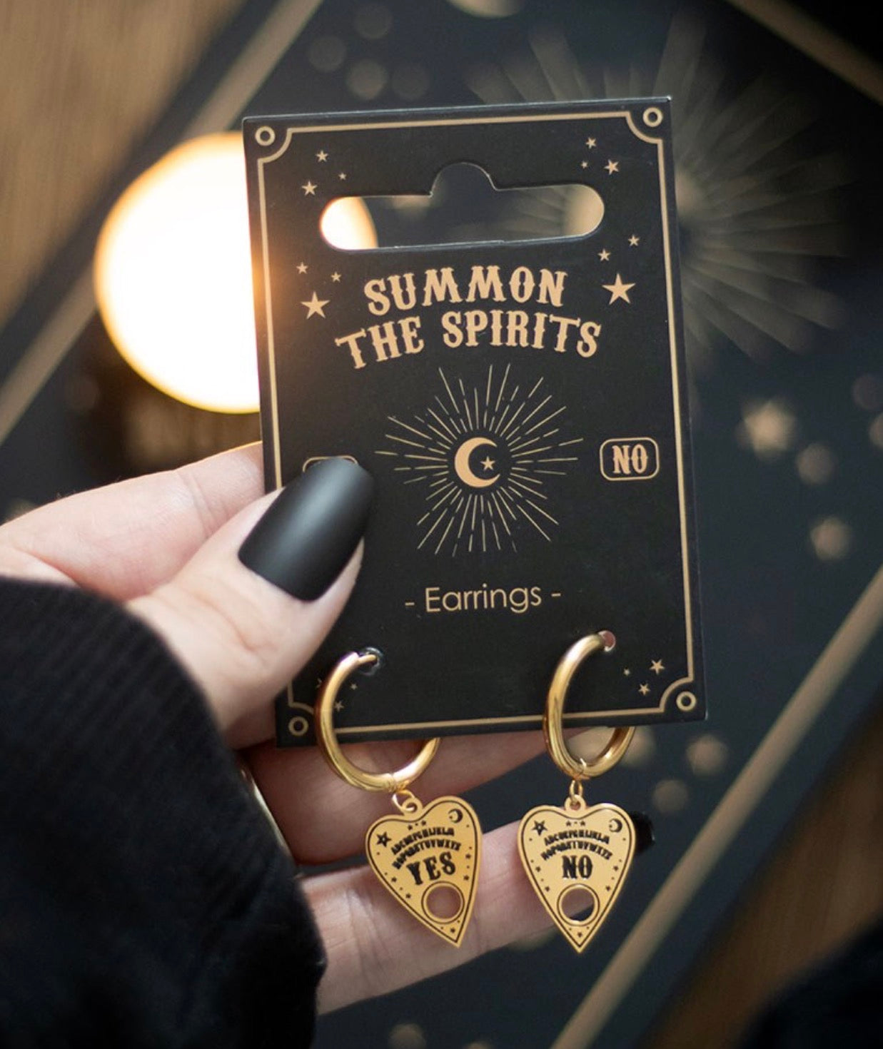 Boucles d’Oreilles Ouija | Boutique Ésotérique - La Boutique Ô Mystères
