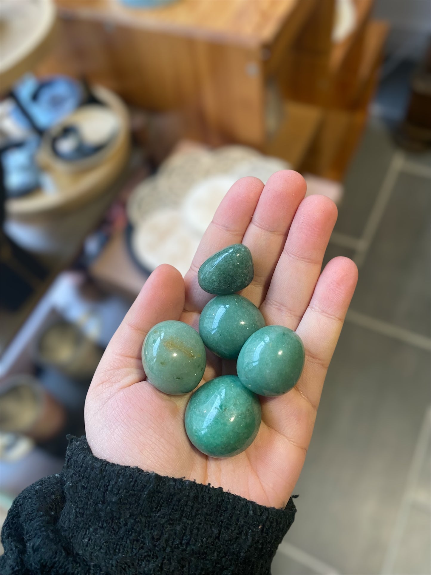 Pierre Roulée Aventurine Verte | Boutique Ésotérique - La Boutique Ô Mystères