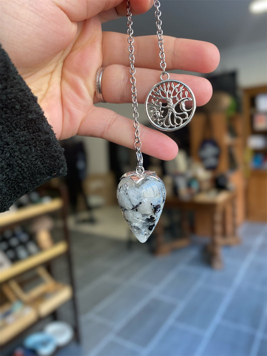 Pendule Pierre de Lune & Résine | Boutique Ésotérique - La Boutique Ô Mystères