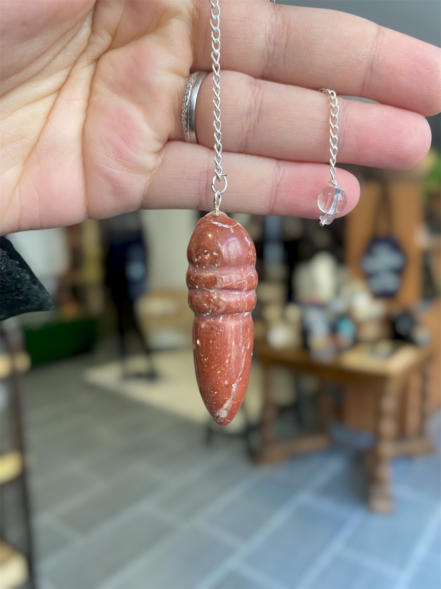 Pendule Egyptien Jaspe Rouge | Boutique Ésotérique - La Boutique Ô Mystères