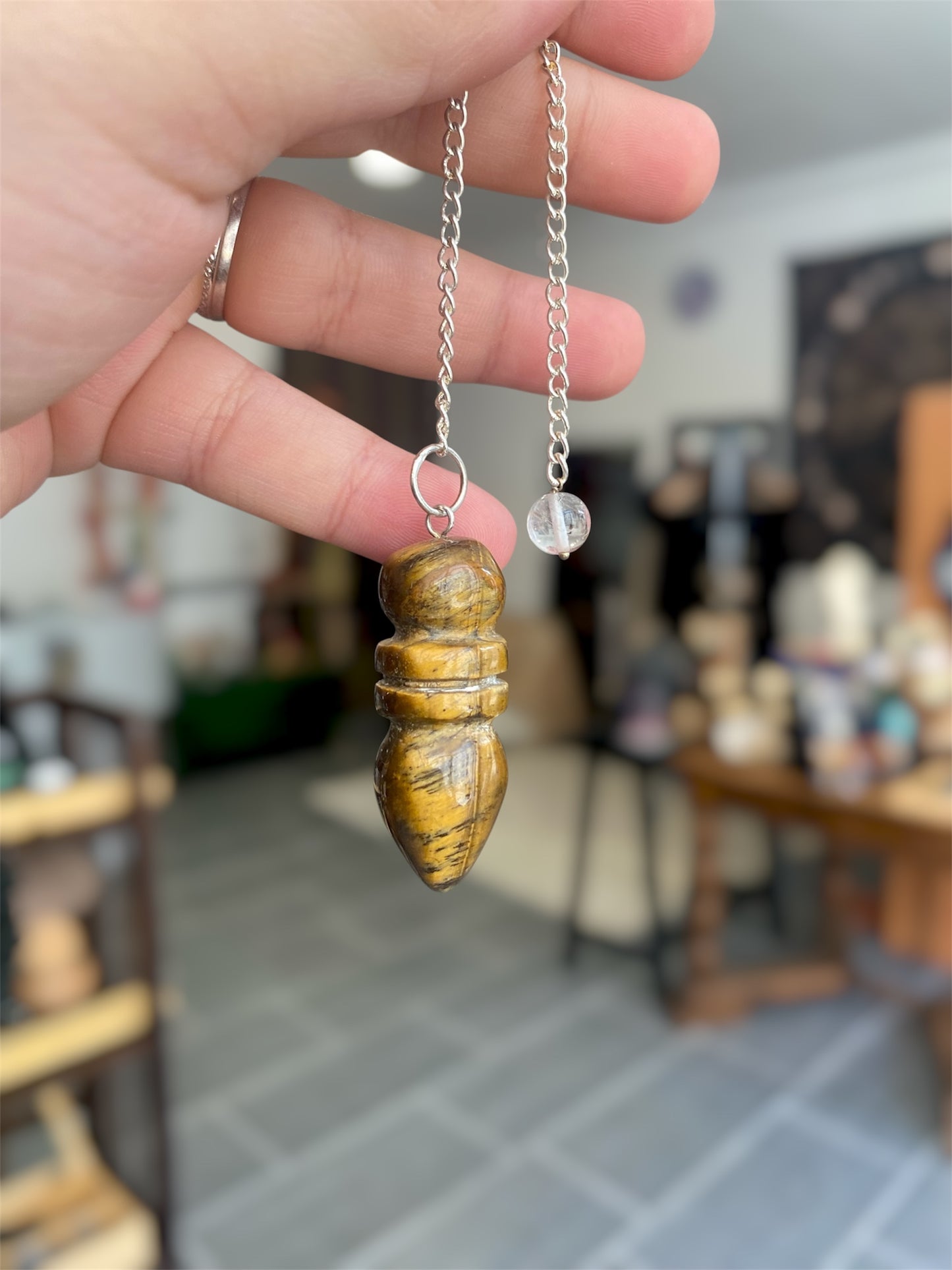 Pendule Egyptien Oeil de Tigre | Boutique Ésotérique - La Boutique Ô Mystères