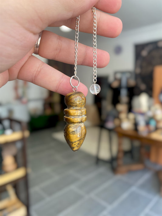 Pendule Egyptien Oeil de Tigre | Boutique Ésotérique - La Boutique Ô Mystères