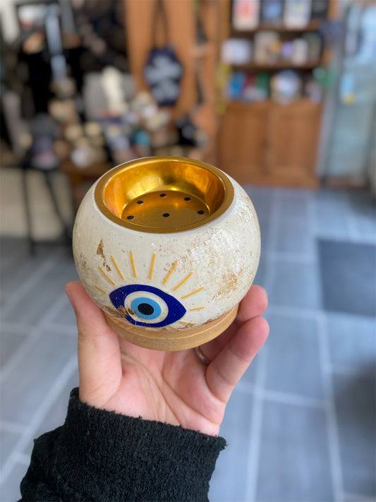 Porte-Charbon Artisanal Oeil de Protection | Boutique Ésotérique - La Boutique Ô Mystères
