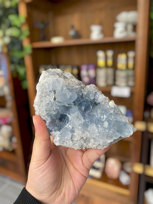 Géode de Céléstine | Boutique Ésotérique - La Boutique Ô Mystères