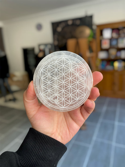 Fleur de Vie Sélénite | Boutique Ésotérique - La Boutique Ô Mystères