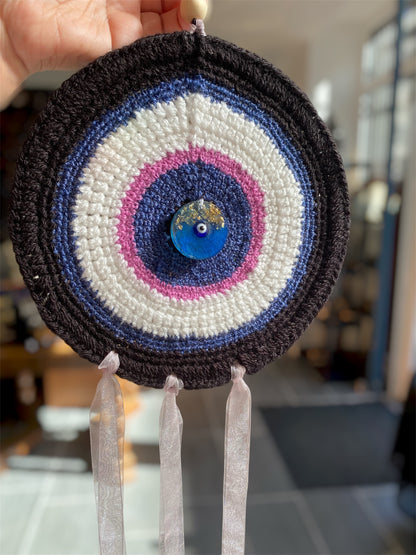 Attrape-Rêves Artisanal en Crochet avec Oeil de Nazar | Boutique Ésotérique - La Boutique Ô Mystères