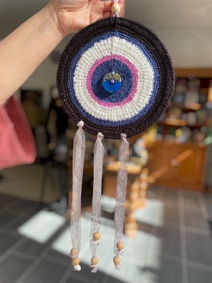 Attrape-Rêves Artisanal en Crochet avec Oeil de Nazar | Boutique Ésotérique - La Boutique Ô Mystères
