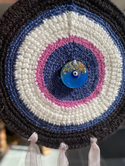 Attrape-Rêves Artisanal en Crochet avec Oeil de Nazar | Boutique Ésotérique - La Boutique Ô Mystères