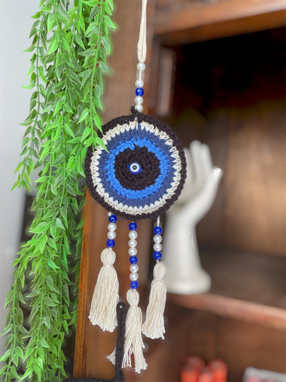 Mini Attrape-Rêves Artisanal en Crochet et Oeil de Nazar