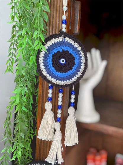 Mini Attrape-Rêves Artisanal en Crochet et Oeil de Nazar