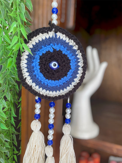 Mini Attrape-Rêves Artisanal en Crochet et Oeil de Nazar
