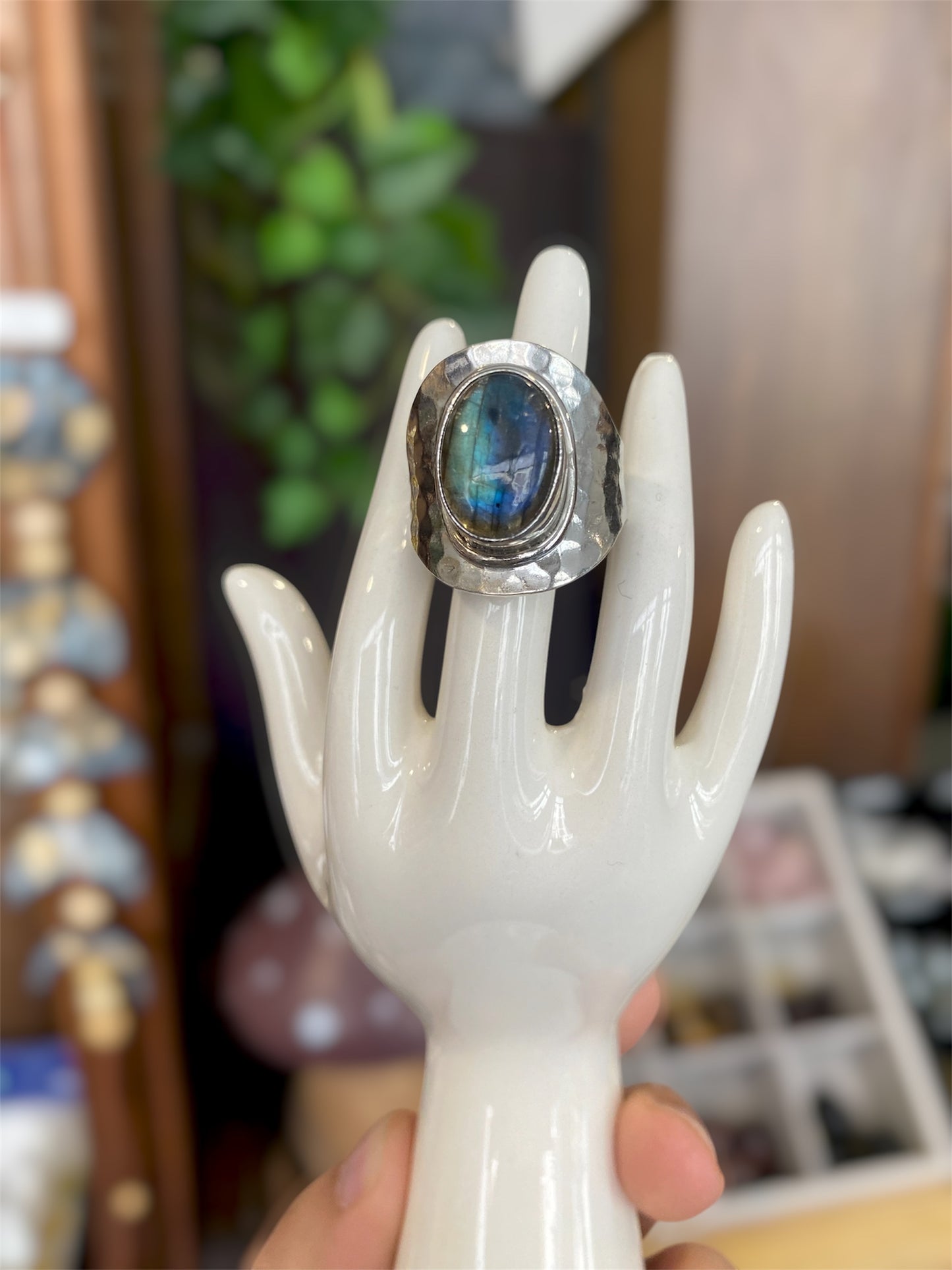 Bague avec Labradorite en argent 925 Boutique Ésotérique - La Boutique Ô Mystères
