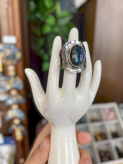 Bague avec Labradorite en argent 925 Boutique Ésotérique - La Boutique Ô Mystères
