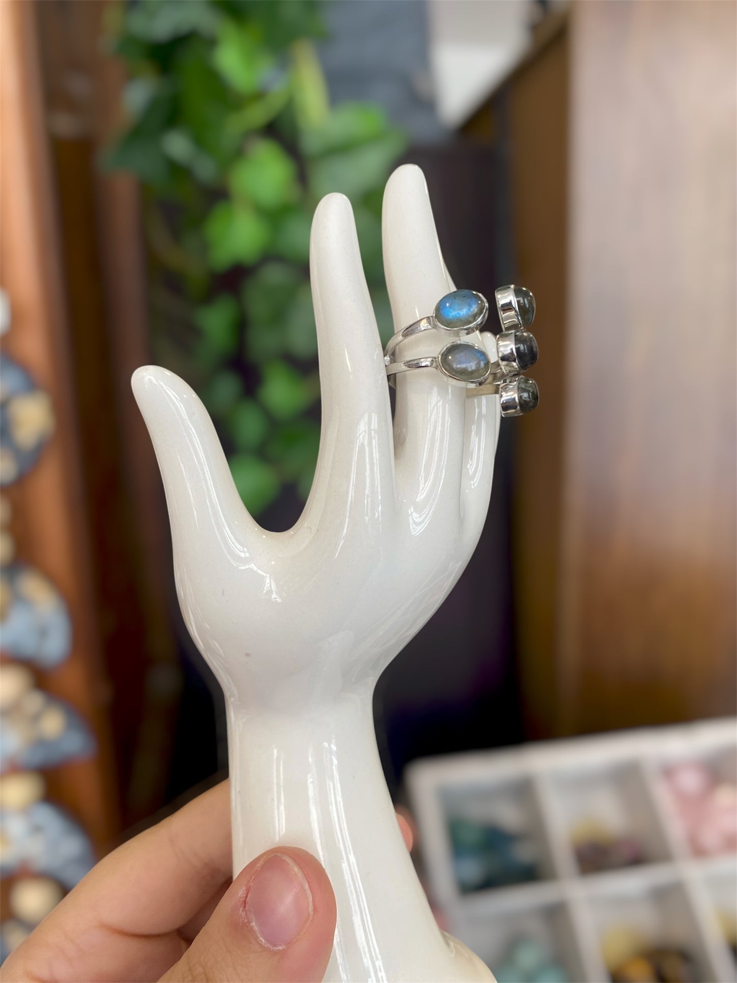 Bague Labradorite Réglable Argent 925 | Boutique Ésotérique - La Boutique Ô Mystères