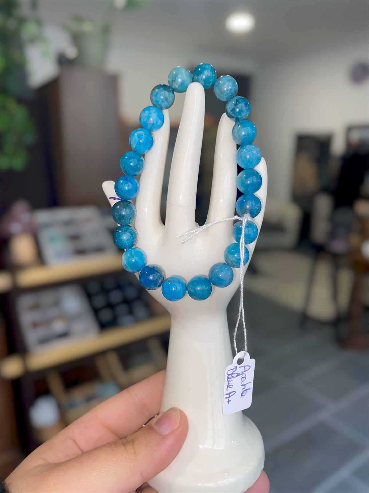 Bracelet Apatite Bleue Naturelle A+ | Boutique Ésotérique - La Boutique Ô Mystères