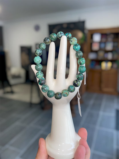 Bracelet Turquoise d’Afrique Naturelle | Boutique Ésotérique - La Boutique Ô Mystères