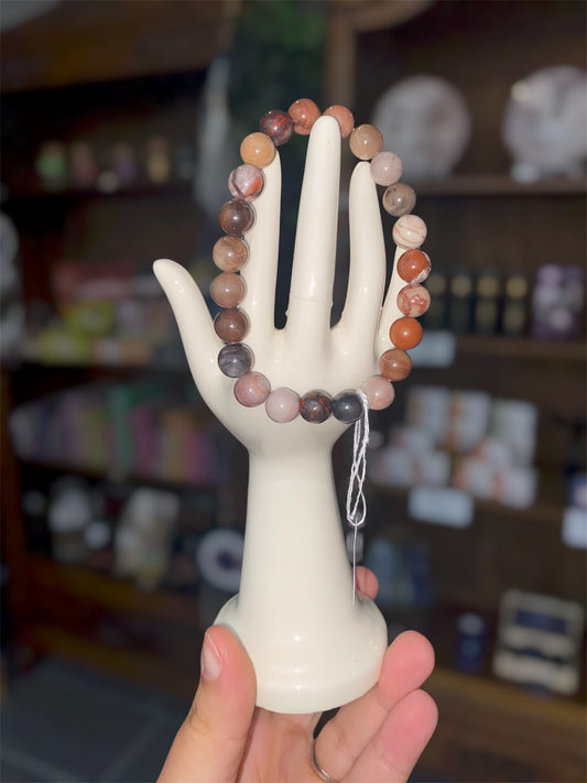 Bracelet Bois Fossile 8 mm Naturel | Boutique Ésotérique - La Boutique Ô Mystères