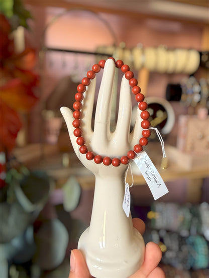 Bracelet Jaspe Rouge Naturel | Boutique Ésotérique - La Boutique Ô Mystères