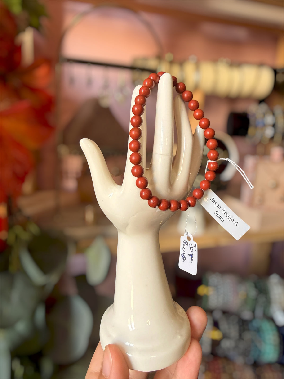 Bracelet Jaspe Rouge Naturel | Boutique Ésotérique - La Boutique Ô Mystères